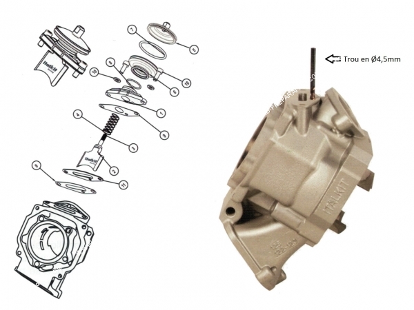 valve échappement pneumatique ITALKIT ROTAX 122 123