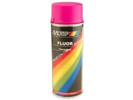 Bombe spray peinture MOTIP couleur fluo aux choix pour carrosserie, carénage 400ML rose