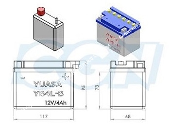 2014-2018 YUASA Batterie YB4L-B 12V Aprilia SR 50 AC Motard Euro2 Bj 