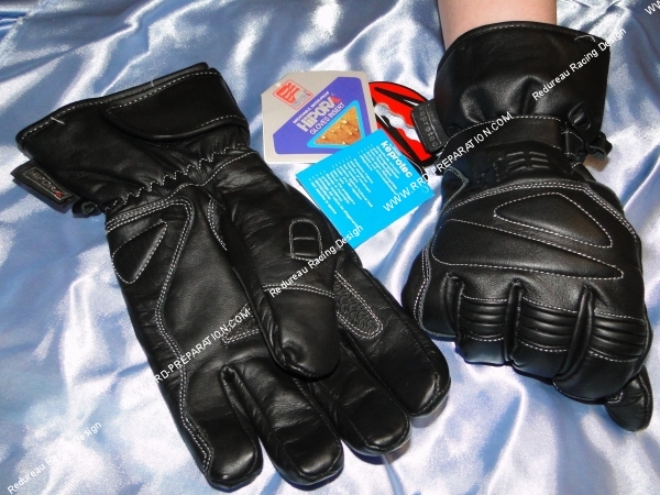 gants poing cuir moto scooter protection steev qualité prix