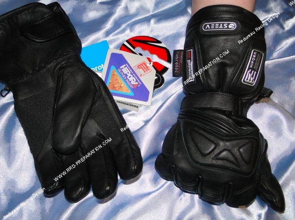 gants chaud steev hiver moto protection long poignet accident main