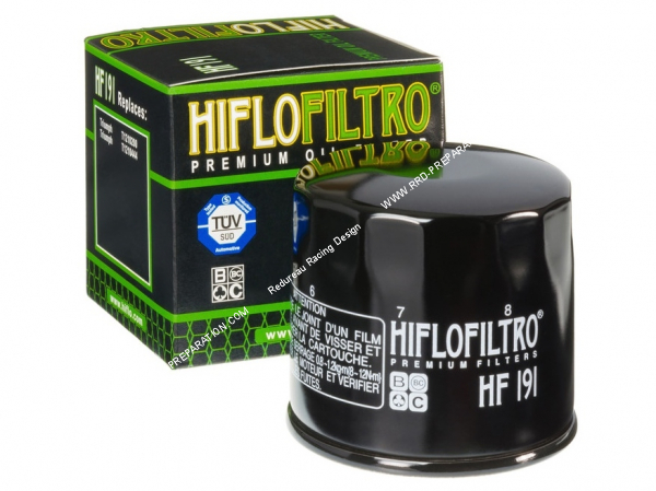 Photo du filtre a huile HIFLO FILTRO HF191 pour scooter et moto triumph