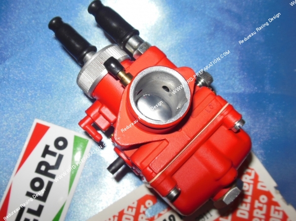 fixation pipe Carburateur DELLORTO PHBG 19 DS RACING RED EDITION souple, avec graissage séparé, starter câble, dépression
