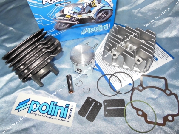 Kit haut moteur 70cc Ø47mm POLINI Sport bi-segment fonte pour PIAGGIO air (Typhoon, Sfera, Zip, Free...)