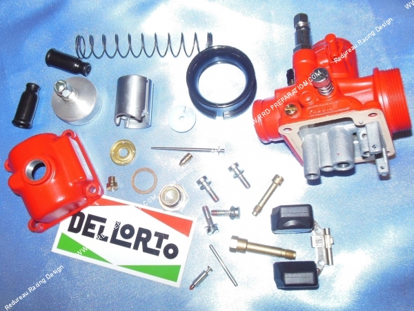 montage Carburateur DELLORTO PHBG 19 DS RACING RED EDITION souple, avec graissage séparé