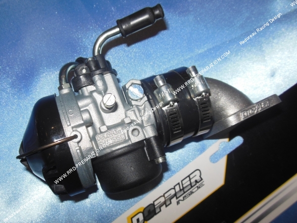 montage Manchon souple DOPPLER venturisé pour montage carburateur SHA 15  16 sur pipe 19 a 21mm