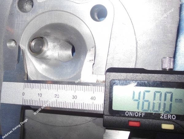 mesure Culasse RRD Radiale  polygonale haute compression air avec décompresseur Ø46mm pour kit 70cc sur Peugeot 103