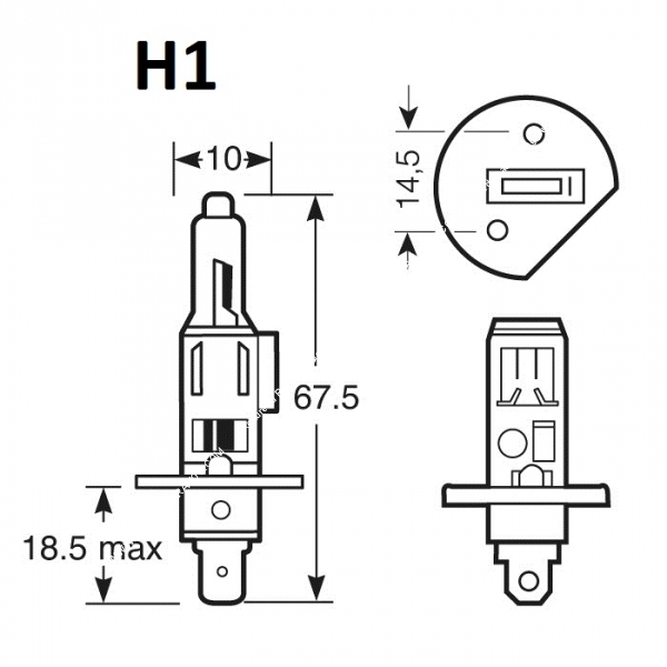 Ampoule de phare H1 (P14.5S) OSRAM NIGHT BREAKER feu avant, lampe 12V 55w