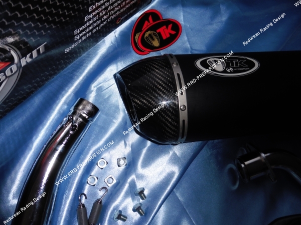 ezmbout inox silencieux carbone h2 turbo kit derbi baja 125cc