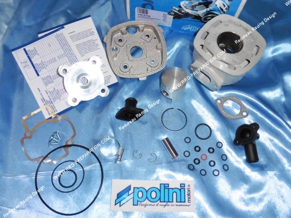 Photo du kit Polini 50cc diametre 40mm avec culasse POLINI EVOLUTION aluminium scooter PIAGGIO Liquide NRG RUNNER