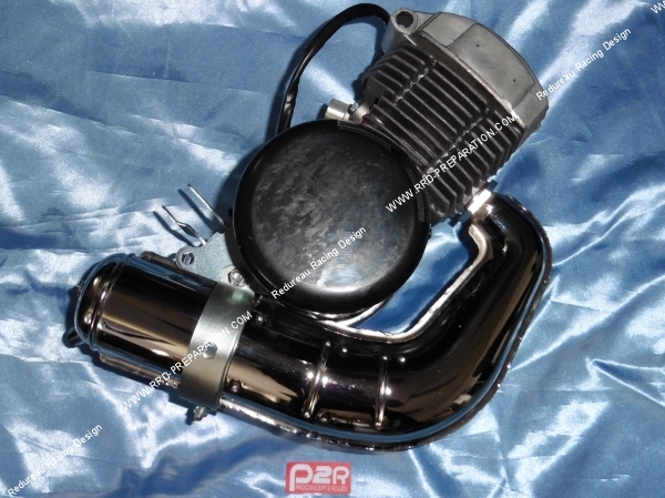 Photo du moteur complet av7 p2r livré avec culasse, pipe, allumage, pour mobylette, motobécane