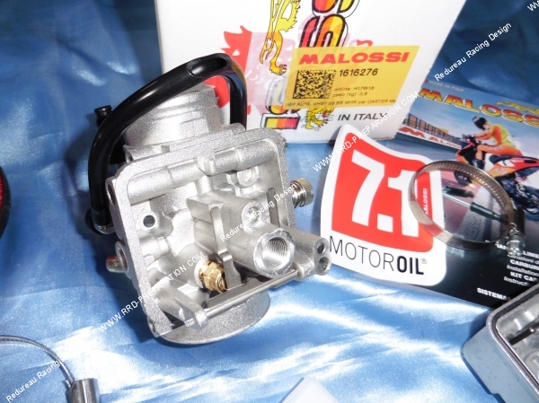 Photo du kit carburateur MALOSSI MHR VHST Ø28mm BS avec filtre a air, colliers pour carter MALOSSI CRC-ONE et moteur PIAGGIO