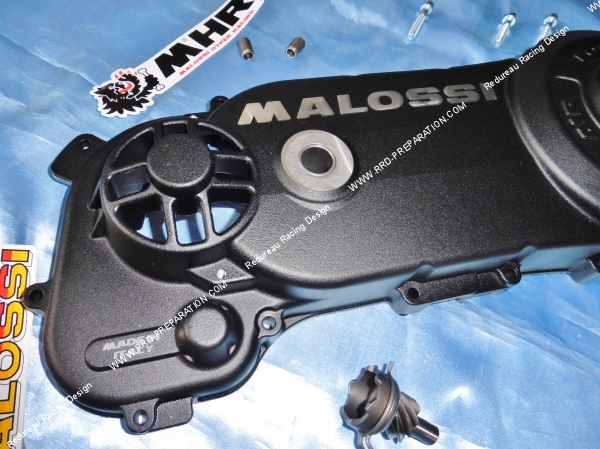 Photo du couvercle de transmission MALOSSI MHR avec kick, noix et visserie
