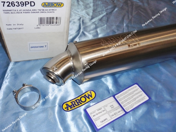 Arrow Paris Dakar Replica Exhaust Silencer Approved For Motorcycle Honda Xrv 750 Africa Twin From 1996 To 2004 Www Rrd Preparation Com