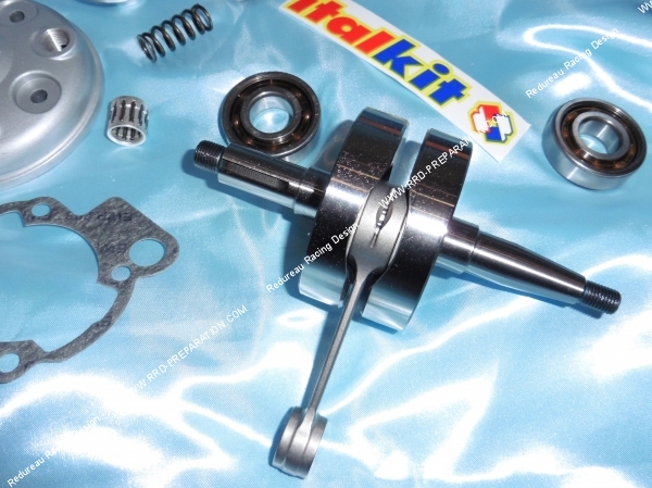 Pack ITALKIT Racing 95cc Ø52mm (avec vilebrequin course 44 bielle 85mm) pour mécaboite moteur minarelli am6 Photo du vilebrequin course 44 bielle 85mm pour mécaboite moteur minarelli am6