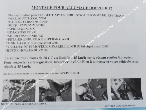 Allumage Doppler rotor interne avec éclairage et démarreur ... aprilia mx 50 wiring diagram 