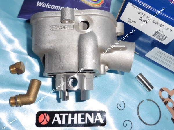 Photo du raccord de pompe a eau sur le kit  50cc Ø39mm ATHENA aluminium axe de 12mm pour FRANCO MORINI G30, 303, 304, MALAGUTI FIFTY, RST