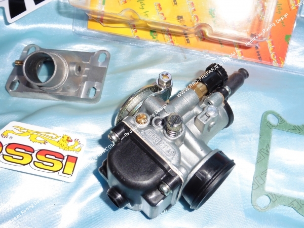 Photo du kit carburateur MALOSSI PHBG Ø21mm AS (rigide) avec pipe, joints... pour moto HONDA MT, MB, MTX 50