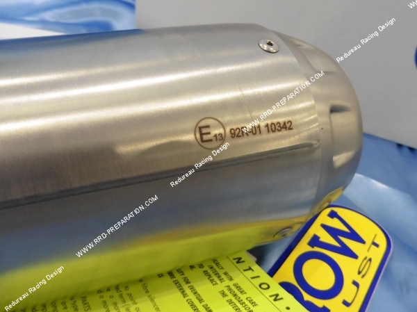 Photo de l'inscription au laser de l’homologation sur le silencieux d'échappement Suzuki GSX-S 125 2017 4 temps