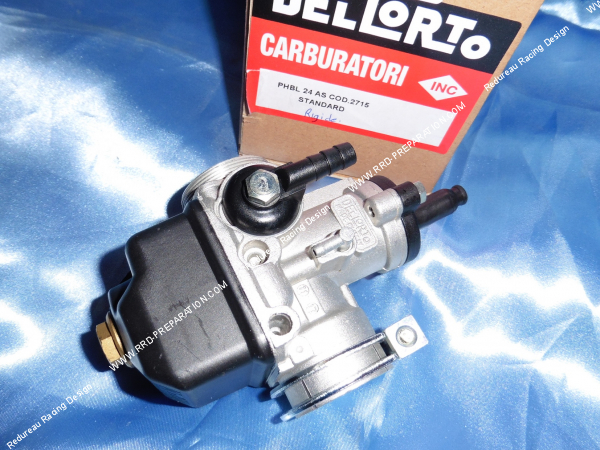Photo du carburateur DELLORTO PHBL 24 AS sans graissage separé, starter a levier, rigide