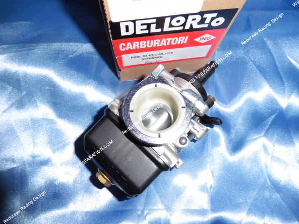 Photo du carburateur DELLORTO PHBL 24 AS sans graissage separé, starter à levier, rigide