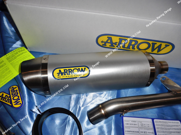Photo du pot d'échappement complet avec collecteur ARROW pour moto  HONDA CBR R 125cc 4T à partir de 2011