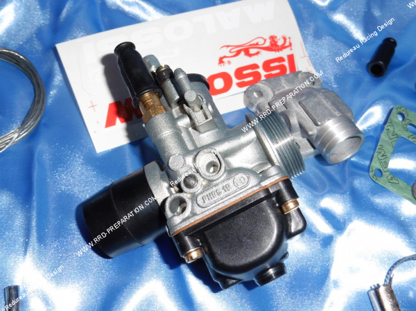 Photo du carburateur MALOSSI groupe 2 (pipe et phbg label) Ø19mm Peugeot 103 sp, mv, lm