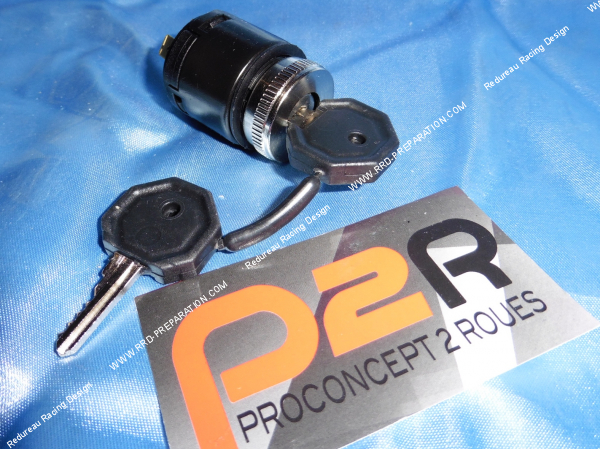 Photo de contacteur / neiman avec 2 clés (clef) P2R type origine pour PEUGEOT 103 et MBK 51