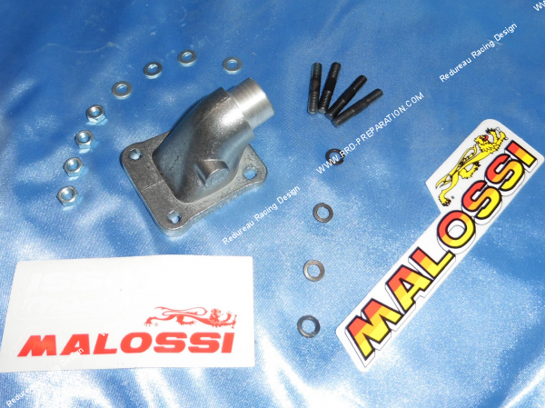 Photo de la pipe d' admission MALOSSI Ø15mm par 19mm (SHA) Peugeot 103 spéciale vogue