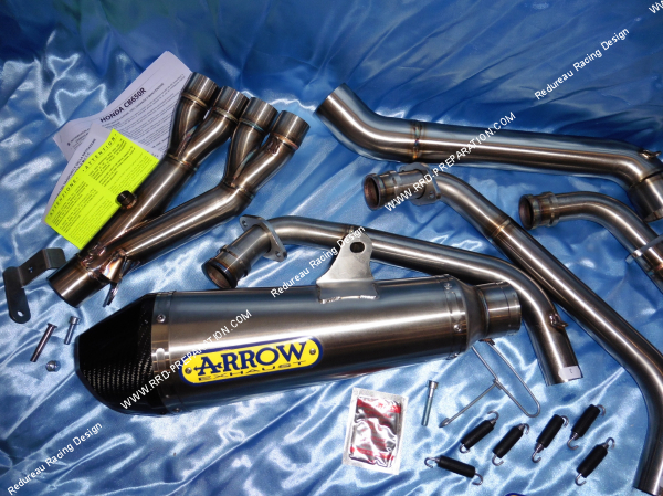 Photo de la ligne complète d'échappement ARROW X-Kone Carbon pour Honda CB 650 R et CBR 650 R 2019