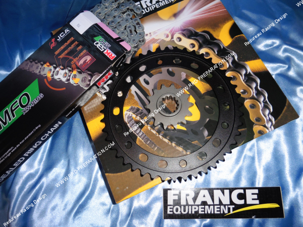 Photo du kit chaine FRANCE EQUIPEMENT renforcé pour moto HONDA CB 1000 R de 2009