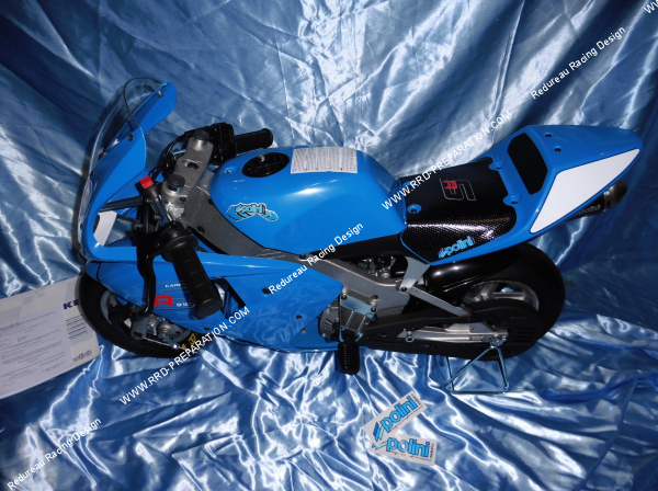 Photo de la Pocket bike, mini moto POLINI 910 CARENA S AIR 6,2 HP grande roue 6,5" bleu