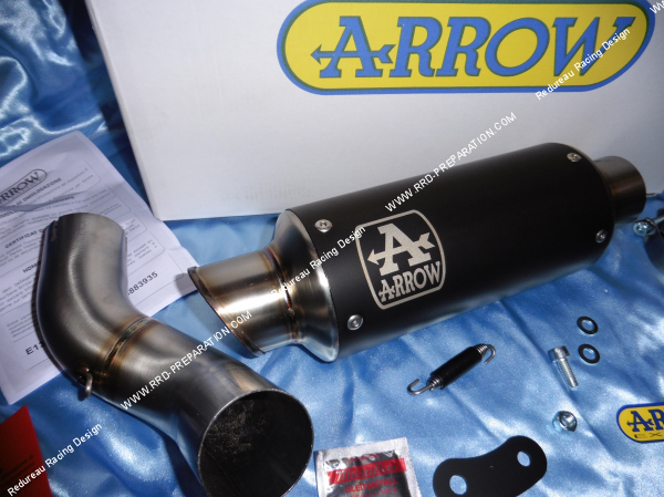 Photo du silencieux ARROW GP2 et GP2 "Dark" avec intermédiaire inox pour collecteur origine ou ARROW sur Kawasaki Z 900 E 2017/2018