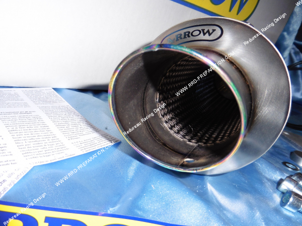 Photo de l’intérieur du silencieux d'échappement ARROW GP2 pour KTM 690 SM de 2006 à 2012