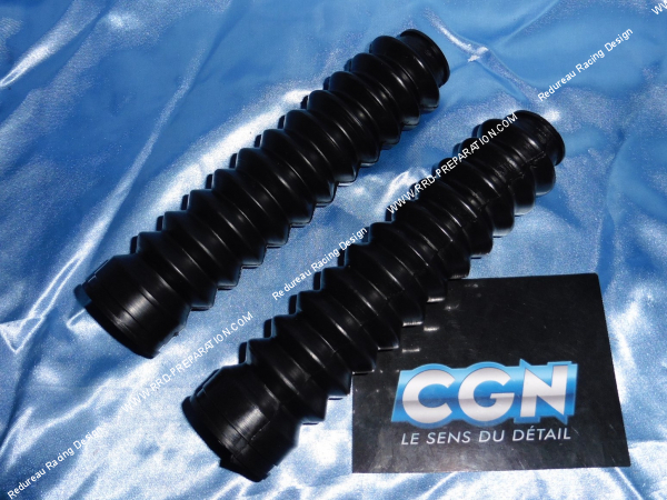 Photo du soufflet de fourche CGN universel pour cyclomoteur, moto... Ø27mm/45mm longueur 210mm