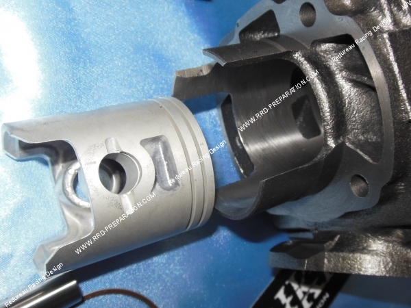 piston entrant Cylindre - piston 70cc sans culasse Ø47mm BARIKIT fonte scooter HONDA 50cc BALI, SH, SFX, SGX, SXR...