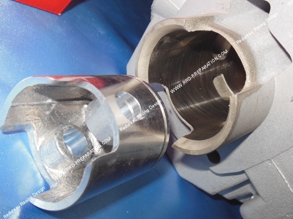 piston entrant Cylindre - piston sans culasse 65cc Ø45mm AIRSAL aluminium pour moto DERBI FENIX, FDS, FDT, SAVANA... 50cc