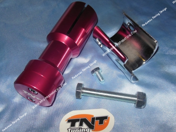 Potence TNT Tuning couleur rouge pour Peugeot SPEEDFIGHT, TREKKER, VIVACITY...
