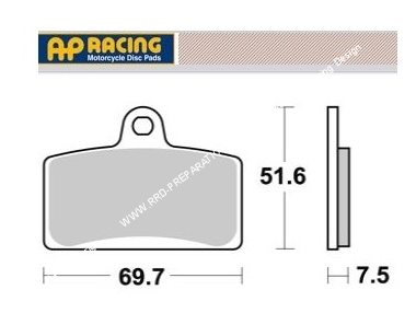 Photo des plaquette de frein AP RACING pour moto derbi, gilera, aprilia, rs4, gpr, 50cc et 125cc