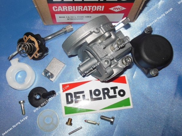 réglages Carburateur DELLORTO SHA 14.14 L standard starter a levier sans graissage séparé