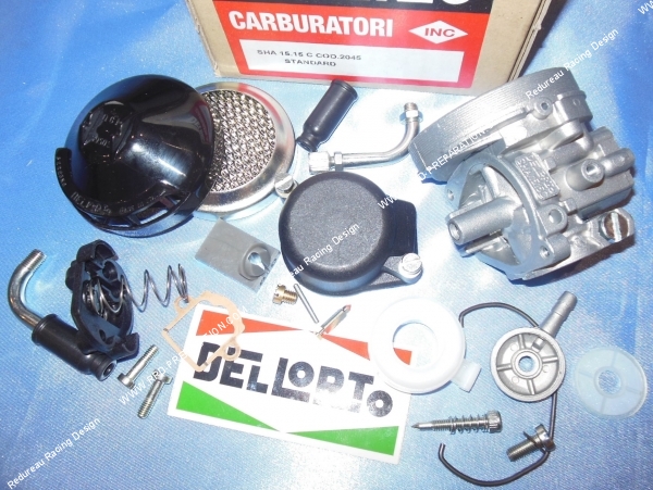 réglages pièces Carburateur DELLORTO SHA 15.15 C starter à cable sans graissage séparé
