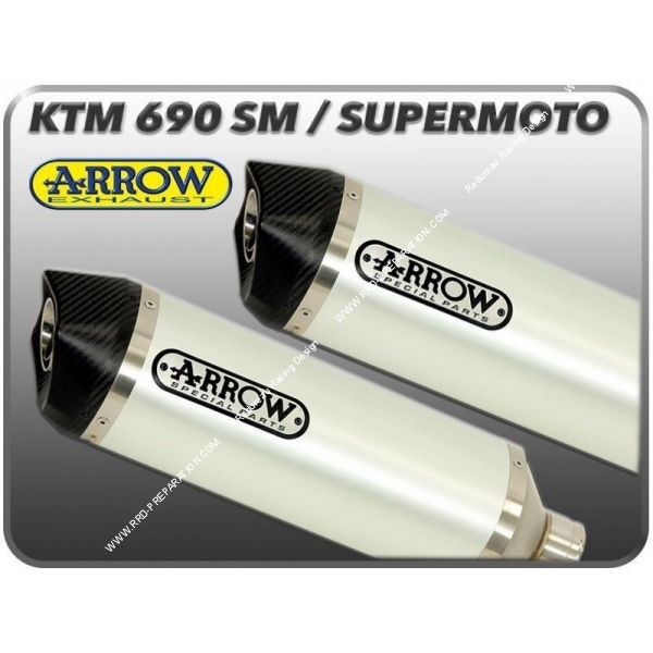 Photo de la paire de silencieux ARROW pour moto KTM SM 690