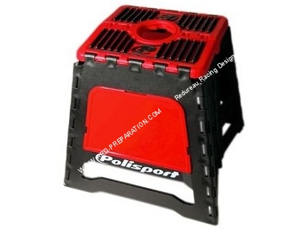 Support  béquille moto POLISPORT pliable pour stand maxi 250kg couleurs rouge