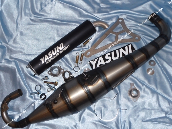 Pot D’échappement YASUNI R Noir Pour Scooter MINARELLI – Haute Performance, Homologation Route – Pour Kits 70cc