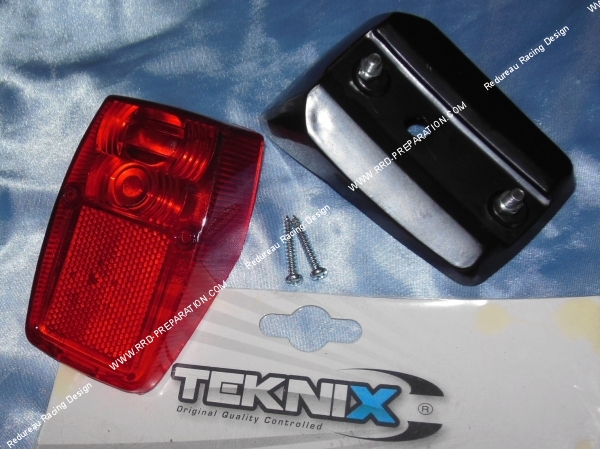 vue Feu arrière type origine noir TEKNIX pour cyclomoteur Peugeot 103 SP, MV, MVL, Vogue ou autres mod
