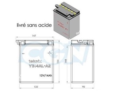 BATTERIA MOTO YUASA YTX12-BS 12V 10AH Kawasaki VN Vulcan Classic 900cc 2006/>2016