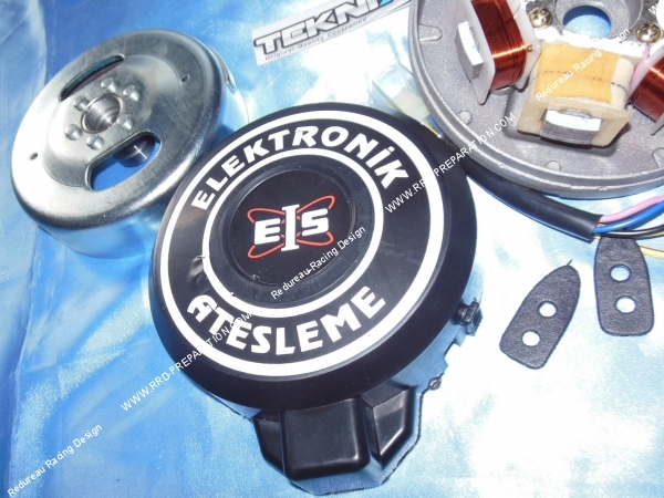 vue cache plastique noir Allumage complet TEKNIX type origine électronique 12V pour Peugeot 103 petit cone