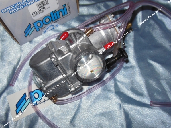 vue Carburateur POLINI PWK 32 souple, sans graissage séparé, starter a levier