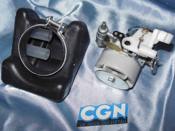 vue Carburateur type origine CGN Ø12mm pour cyclomoteurs PEUGEOT 103 Vogue, 103 Z...
