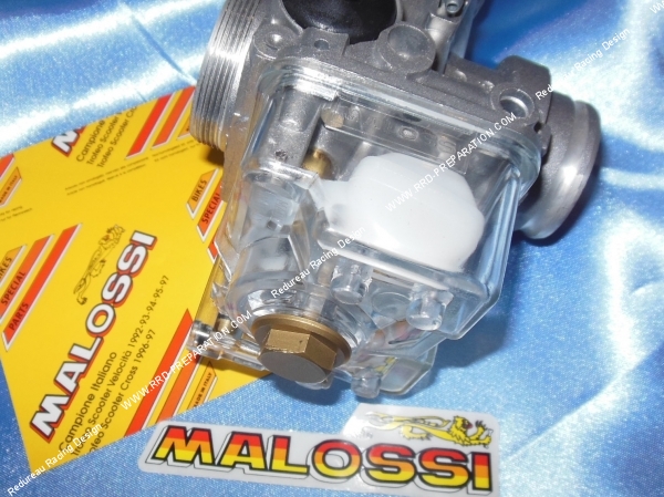 vue Cuve MALOSSI transparente pour carburateurs DELLORTO PHBH & PHBL